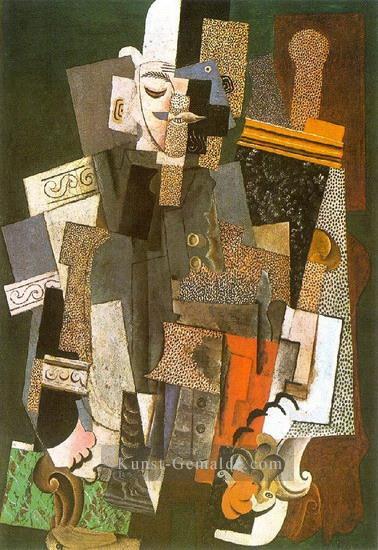Man au chapeau melon assis dans un fauteuil 1915 kubismus Pablo Picasso Ölgemälde
